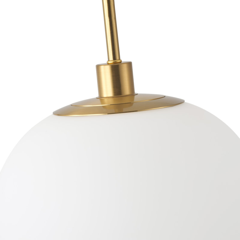 1-Copper white dimmable glass pendant light