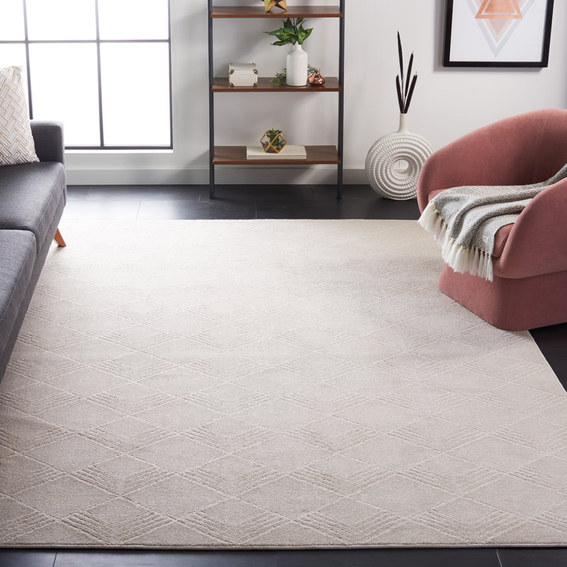 Motif et tapis uni 414 ivoire, Rectangle 5 pi 3 po x 7 pi 6 po