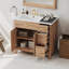 Meuble-lavabo simple 36 po en bois avec plateau en céramique