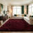 Living Room Rugs with 4 Stickers, 6x9 Rug, Soft Shaggy Modern Rug for Room Decor, Dark Red Bedroom Rugs, Upgrade Non Slip Carpet, Ideal For High Traffic Areas Indoor, Gift For Halloween, Christmas, Thanksgiving, Graduation Season-1883549133