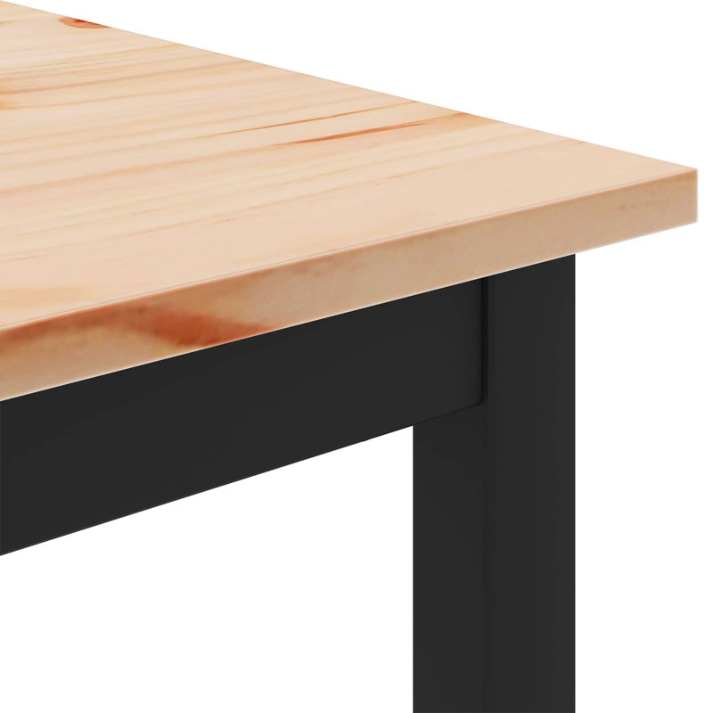 Coffee Table, 45cm. H x 100cm. L x 100cm. W, Natural, Black
