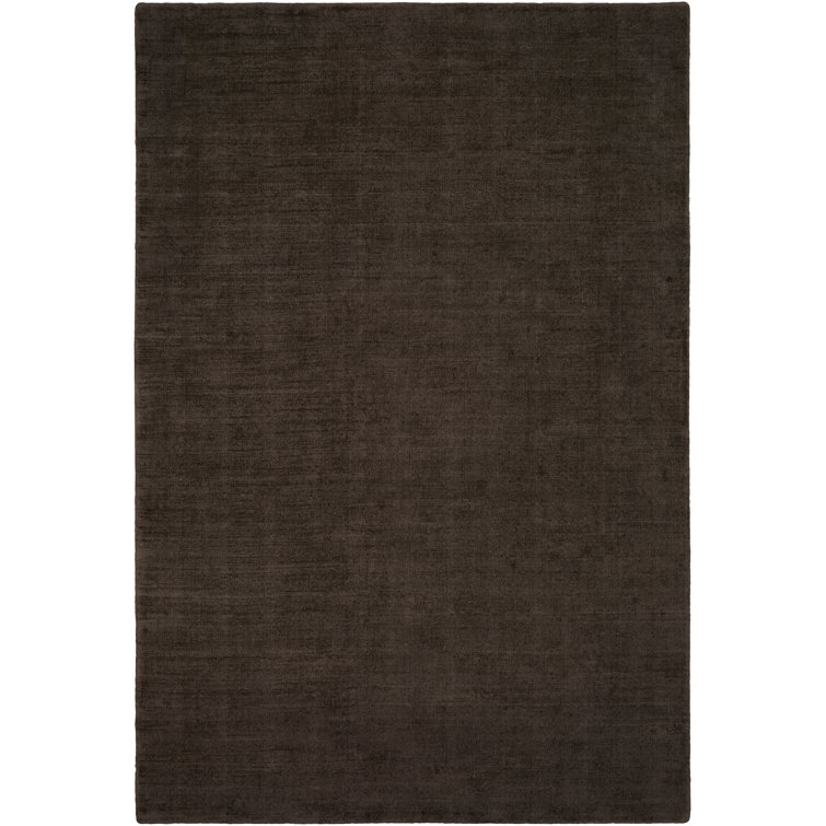Tapis noir/brun tissé à la main Laraine