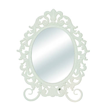 Black Metal Round Wall Mirror, 22