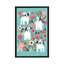 Collage floral français bouledogue, impression sur toile tendue-19741778-74737723-74737724