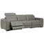 Canapé modulaire inclinable en cuir véritable de 116,5 po de largeur Adaam