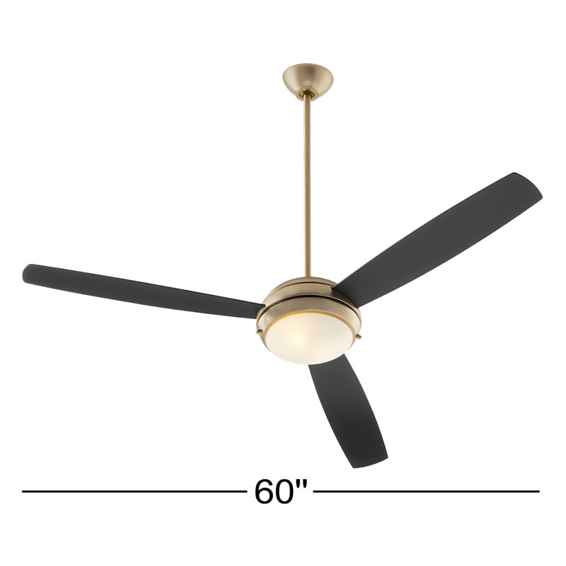 EXPO 60" 3 Blade LED Light Fan - Aged Brass