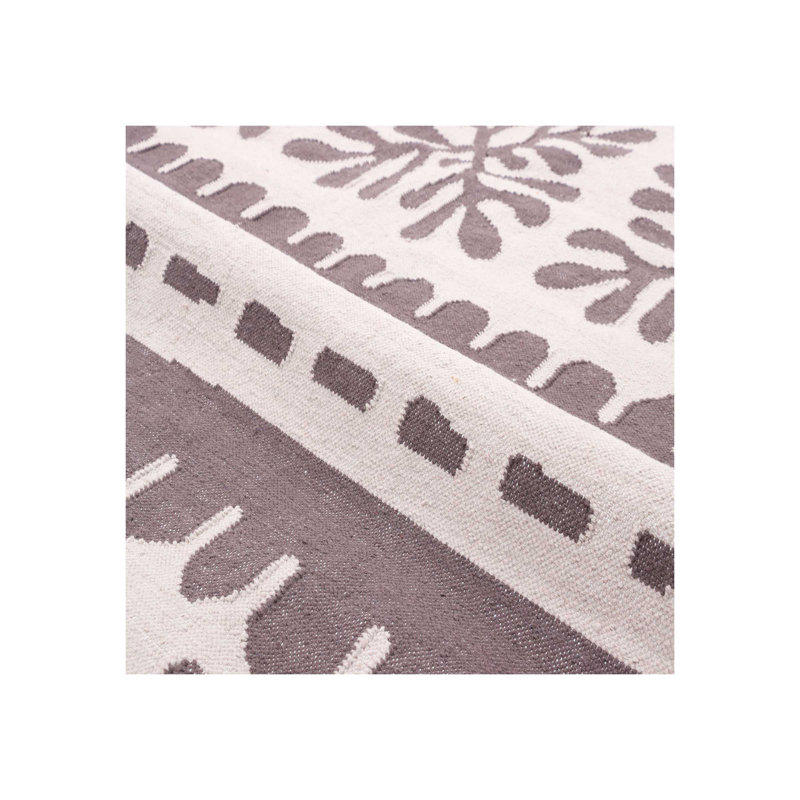 Margo Floral Area Rug in Brown/Tan, Rectangle 6' x 9'