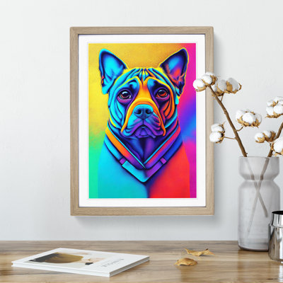Neon Dog No.4 - Framed Print