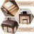 39.37"Brown Retro Rectangle Solid Wood Writing Desk,2-drawer-1070123906