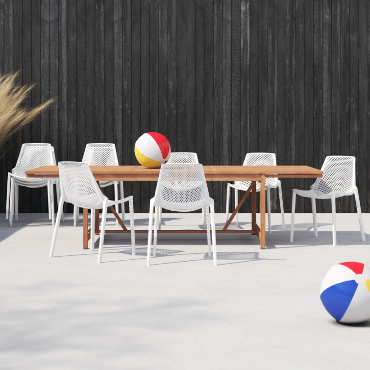 Askey 118'' Rectangular 12 - Person Outdoor Dining Set