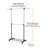 Metal Adjustable Rolling Clothing Rack