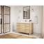 Chêne blanc Elizabeth X P 22 po D Meuble-lavabo simple avec 2 po Marbre de Carrare