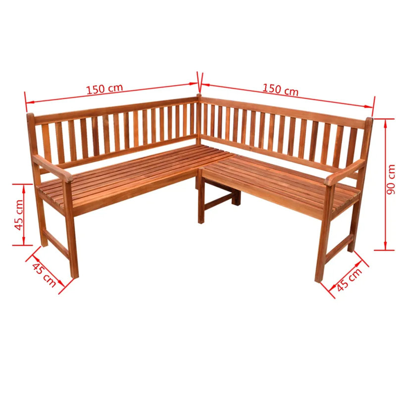 Solid Wood Acacia Outdoor Bench