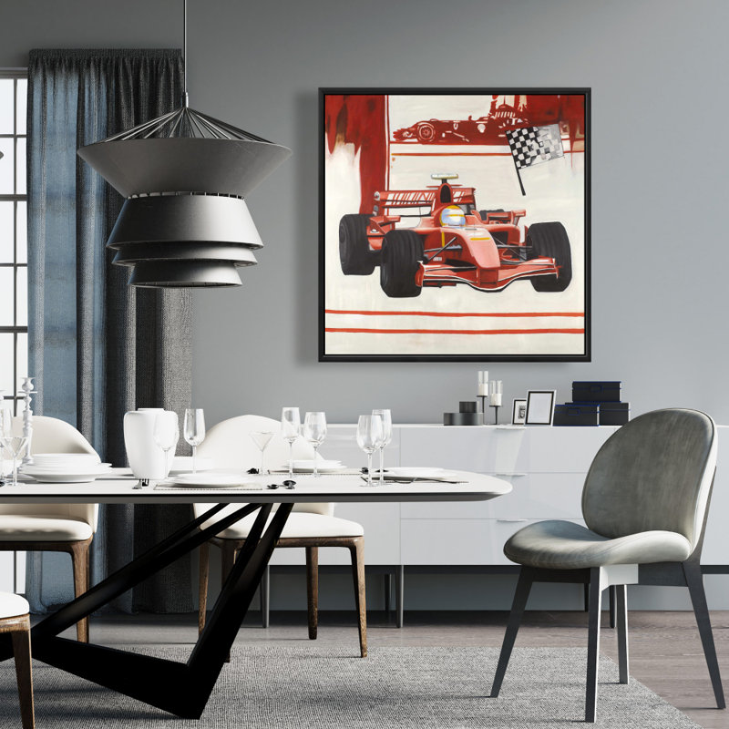 Formule 1 voiture de transport panoramique sur toile pour la décoration intérieure