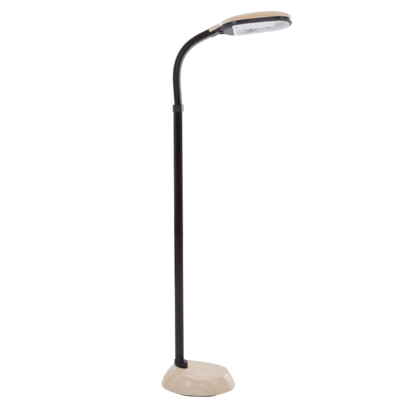 Lavish Home Adjustable Floor Lamp for Bedroom with Bendable Neck - Full Spectrum Natural Sunlight Lamp for Office and Living Room - Reading, Craft, and Esthetician Light 
