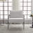 Chenille Upholstered Lounge Chair with Sturdy Metal Frame, Plush Comfort Modern Living Room Accent Chair, Armrest Design & Durable Construction-1189498812