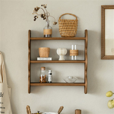 Vintage Solid Wood Wall-Mounted Shelf