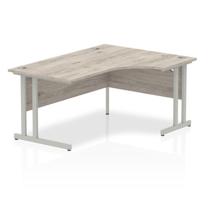 Zetta L-Shaped Solid Wood Base Executive Desk