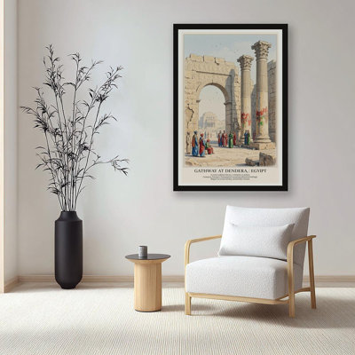 Canvas Wall Art Ruins Temple Vintage Poster Print Home Decor