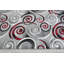 Tapis rouge/gris tissé à la machine Aftan-1236300626