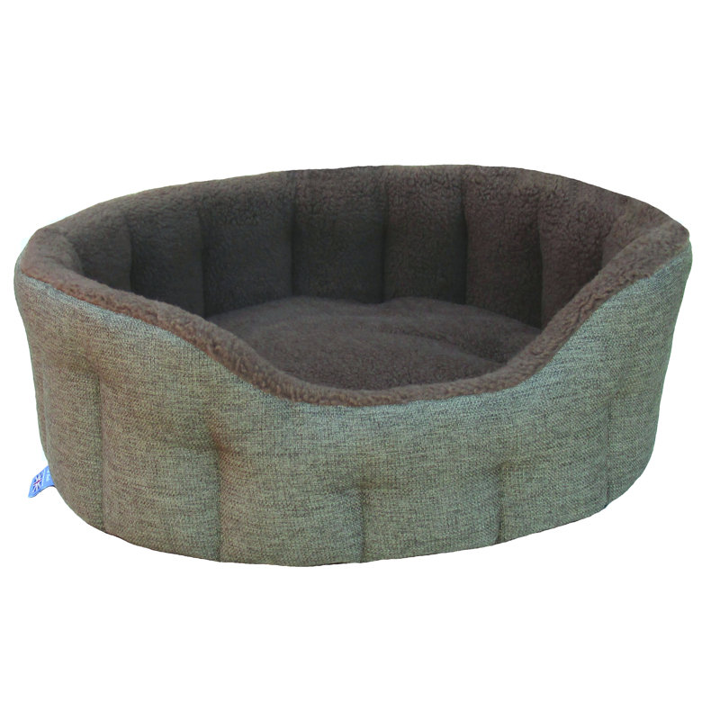 McLoud Polyester Pet Bed, 24cm H x 100cm W x 84cm D, Tweed/Mushroom