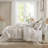 Romantic Jacquard Bedding Set, Polyester Queen Size Comforter For Home