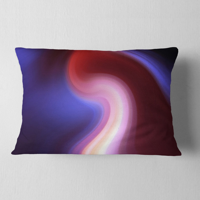 Mélange de textures rouges et bleues - Coussin imprimé abstrait