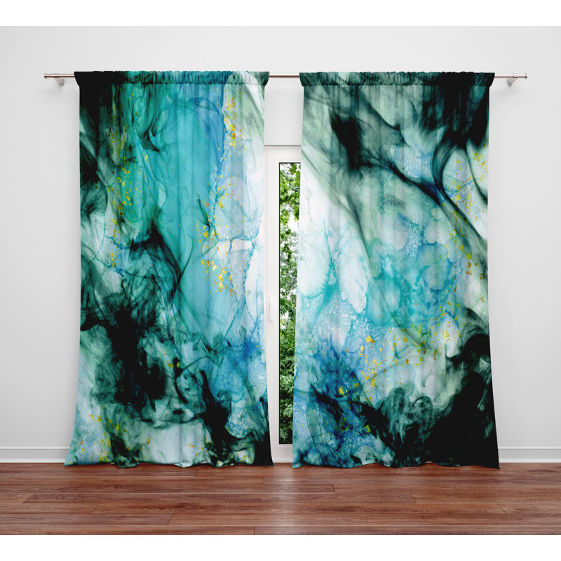 Semi Sheer Curtain Panel Pair, 40" W x 52" L
