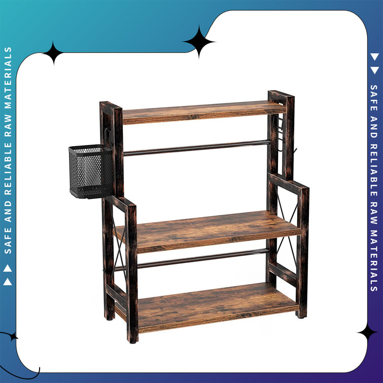 17 Stories Free-standing Wood Spice Rack with Adjustable Racks