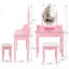 Ensemble de bureau de coiffeuse princesse avec miroir et tabouret rembourré, modes d'éclairage Princess-859921350