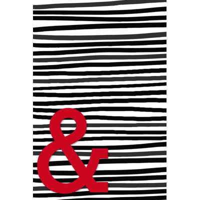 Esperluette rouge - impression sur toile tendue