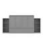 Grand lit escamotable avec tiroirs et tablettes de rangement spacieux. Idéal pour les chambres d'amis ou les chambres compactes. Gris clair-2138700499-2145193774