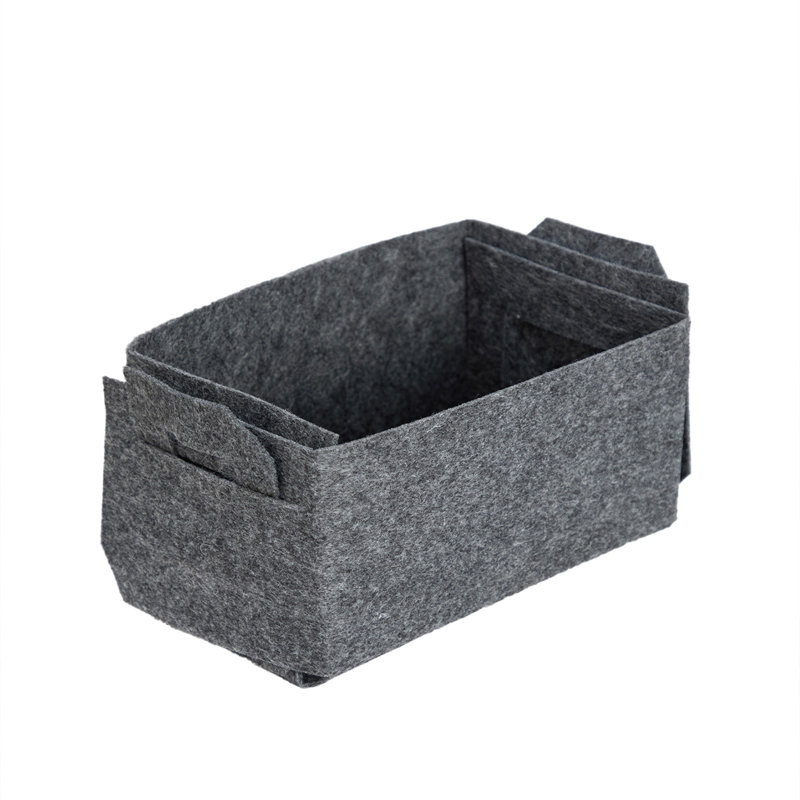 100% Felt Decorative Basket, Dark Gray