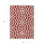 Tapis intérieur / extérieur 8 pi x 10 pi beige et ivoire avec médaillon floral lavable