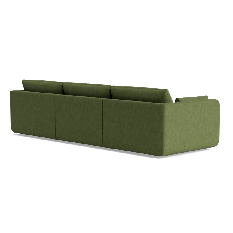 Eva Sofa With Chaise (116"), Performance Weave - Basil