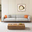 111.81 Inches Removable And Washable Four-seat Cotton-linen Fabric sofa, Solid Wood, With Throw Pillows
