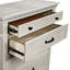 Commode haute Avy, bois de pin gris clair, 5 tiroirs spacieux
