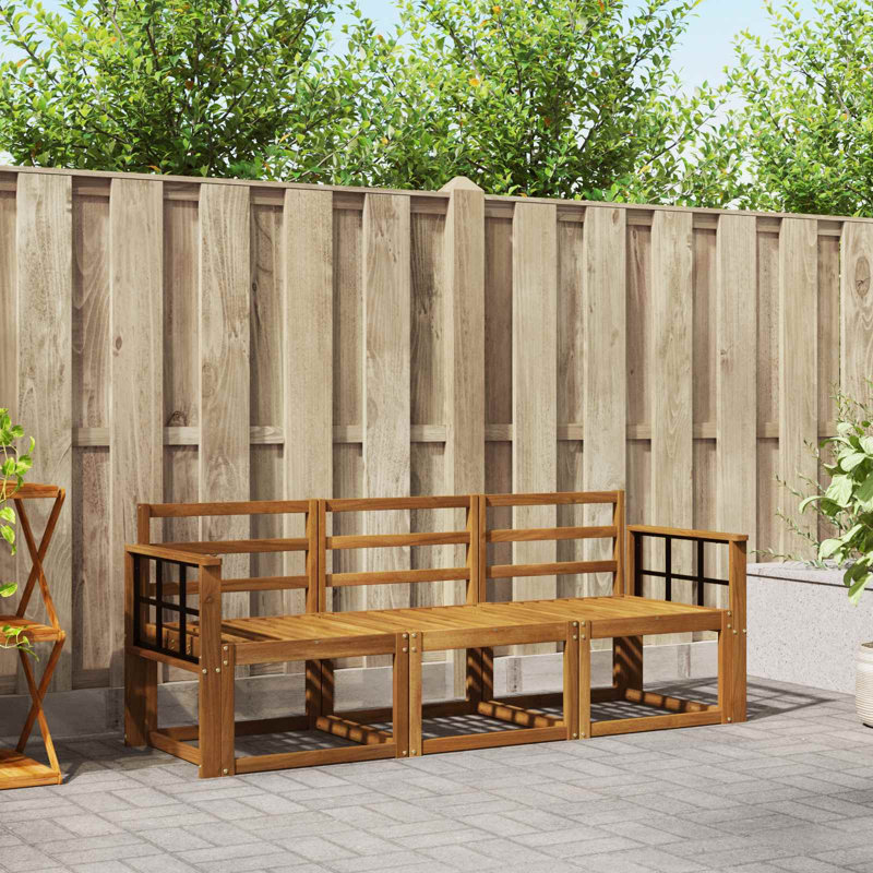  Outdoor Sofa Set Solid Acacia Wood Sectional Garden Furniture Modern