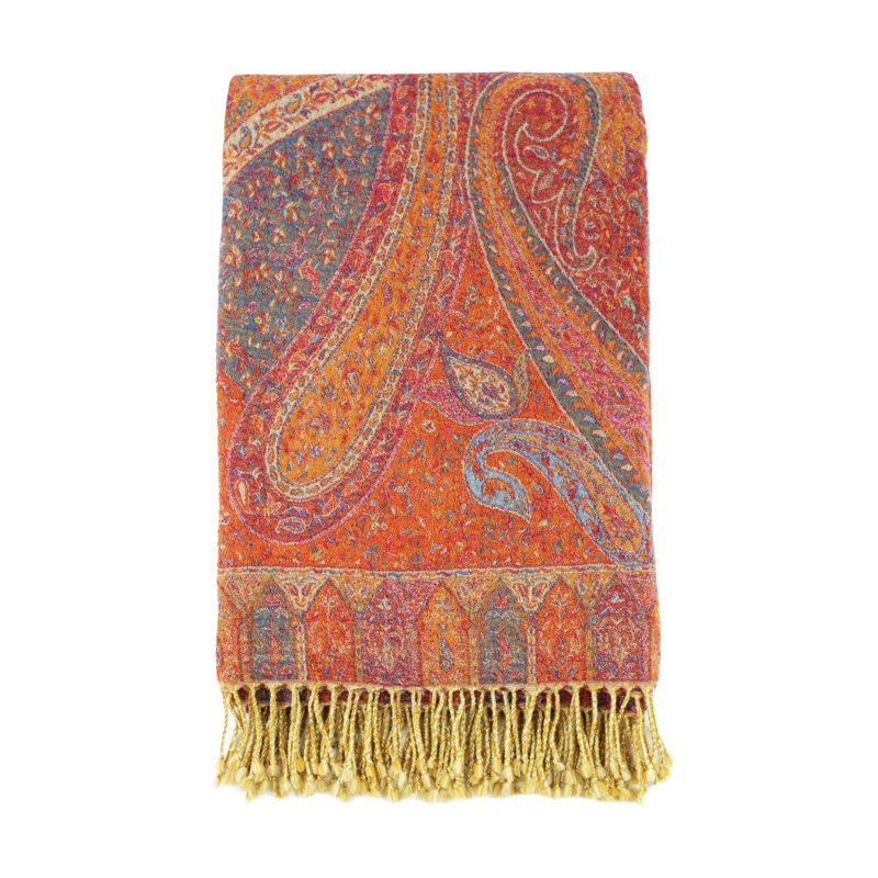 Jeté en laine jacquard