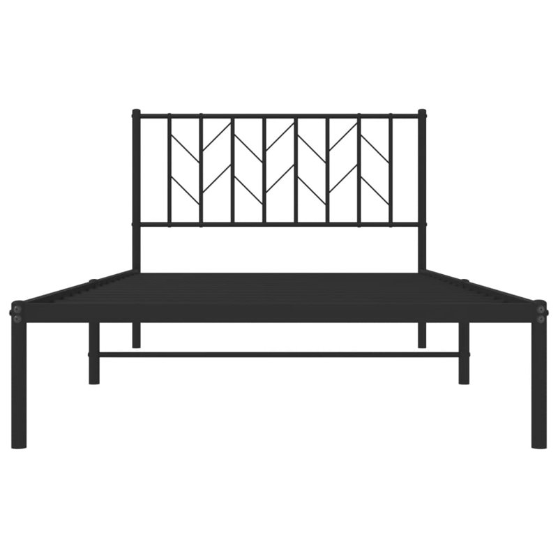 Metal Bed, 107 x 203 cm, Black