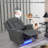 Tiertza  Leather Power Recliner Chair With Hidden Storage, LED Light, Cup Holder-1241038276