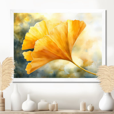 «Jabre Golden Ginkgo Leaf I», art mural sur toile