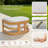 Sereno Patio 5 Person Aluminum Swivel Conversation Set With Cushions And Ottomans-1047592591