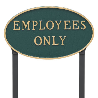 Enseigne de jardin seulement déclaration du personnel