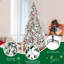 Arbre de Noël blanc avec fleurs en polyéthylène-835739168