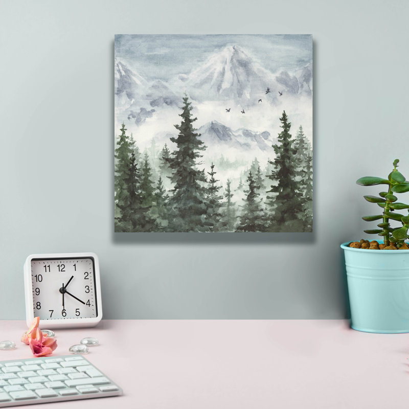  Art mural sur toile, "12" x 12 "," An Mountainside "par Anika Goodhue, H 12 po x l 12 po