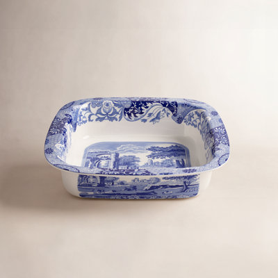 Spode Blue Italian Square Dish 10"X3"