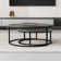 Carbon Steel Nesting Coffee Tables Set - Round Extendable Design with Durable Panel for Living Rooms