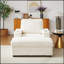 Fauteuil inclinable en velours côtelé de 42,5 pouces avec rangement, porte-gobelet et dossier confortable pour la détente dans le salon-1024730830