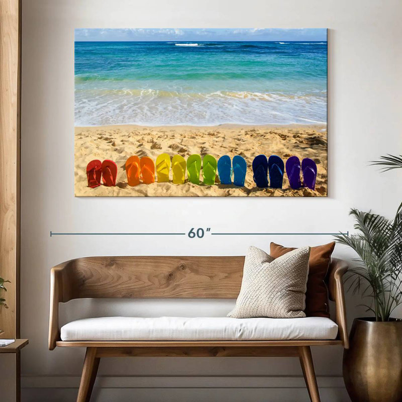 Gillard Sandy Beach Flip Flops, 34" H x 51" W